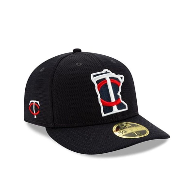 Blue Minnesota Twins Hat - New Era MLB Batting Practice Low Profile 59FIFTY Fitted Caps USA4953687